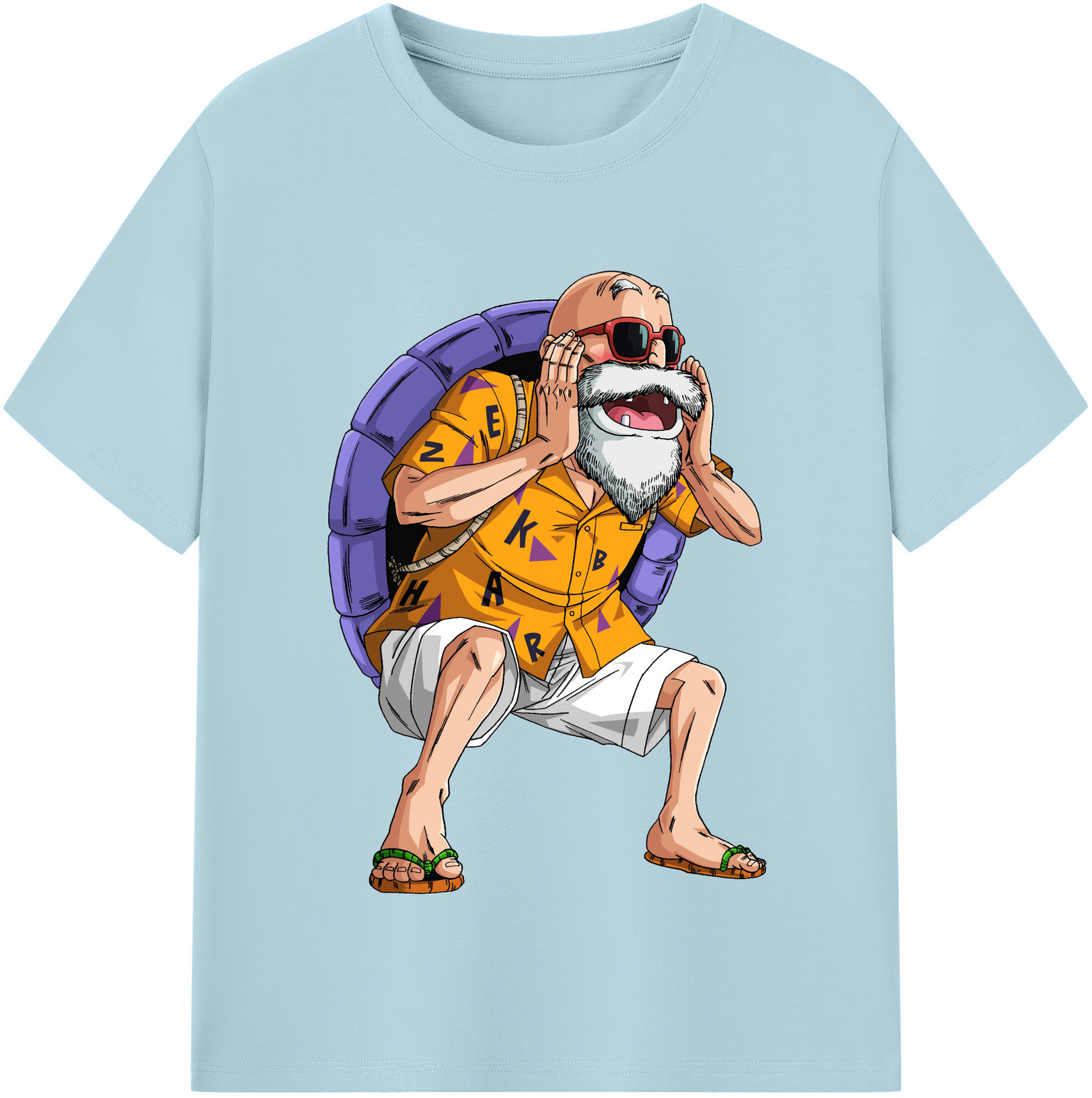 （画像用） ドラゴンボール 亀仙人（かめせんにん） DRAGON BALL Master Roshi Kame Sennin 綿100％半袖Tシャツ（フロントプリント）
